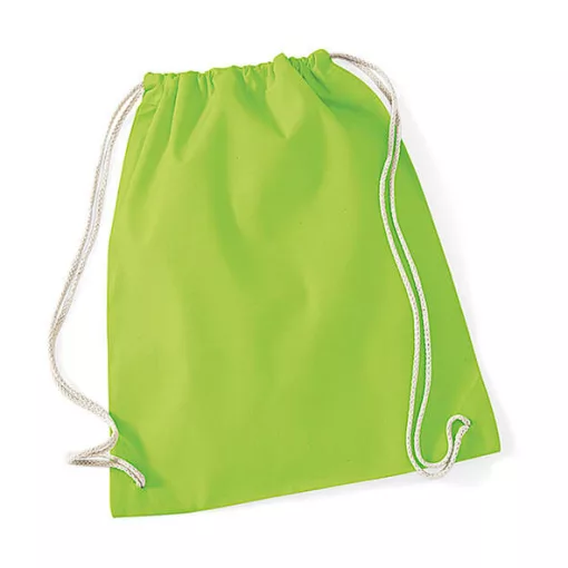Tornazsák tornatáska  Hátizsák Westford Mill Cotton Gymsac   Lime zöld   urespolo.hu