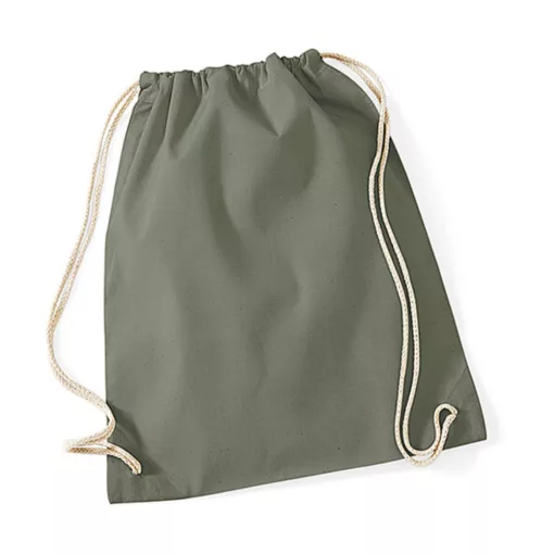 Tornazsák tornatáska  Hátizsák Westford Mill Cotton Gymsac   Oliva zöld   urespolo.hu