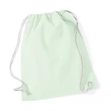 Tornazsák tornatáska  Hátizsák Westford Mill Cotton Gymsac   Pasztel Menta/Fehér   urespolo.hu