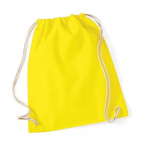 Tornazsák tornatáska  Hátizsák Westford Mill Cotton Gymsac   Sárga   urespolo.hu