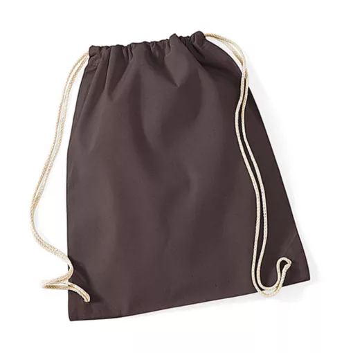 Tornazsák tornatáska  Hátizsák Westford Mill Cotton Gymsac   Csokoládébarna   urespolo.hu