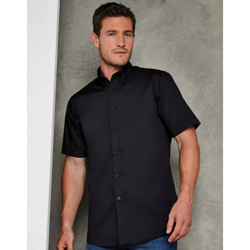 Férfi rövid ujjú Ing Kustom Kit Classic Fit Workforce Shirt M, Fehér