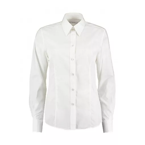 Női hosszú ujjú blúz Kustom Kit Women's Classic Fit Workforce Shirt 3XL, Fehér