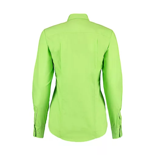 Női hosszú ujjú blúz Kustom Kit Women\'s Classic Fit Workforce Shirt 2XL, Lime zöld
