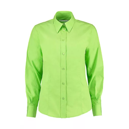 Női hosszú ujjú blúz Kustom Kit Women's Classic Fit Workforce Shirt 3XL, Lime zöld