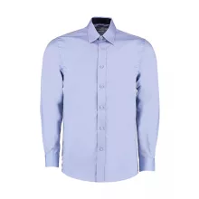 Férfi hosszú ujjú Ing Kustom Kit Tailored Fit Premium Contrast Oxford Shirt XL, Világos kék/Söt
