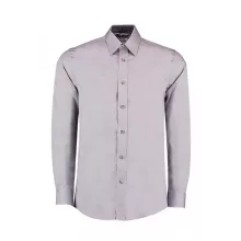 Férfi hosszú ujjú Ing Kustom Kit Tailored Fit Premium Contrast Oxford Shirt S, Ezüstszürke/Szén
