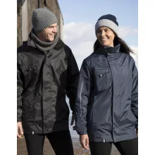 Uniszex Kabát Kapucnis Hosszú ujjú Result Printable 3-in-1 Transit Jacket -4XL, Fekete