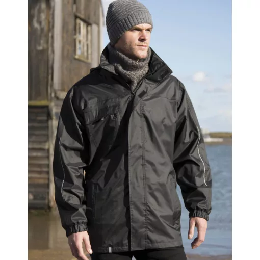 Uniszex Kabát Kapucnis Hosszú ujjú Result Printable 3-in-1 Transit Jacket -S, Sötétkék (navy)