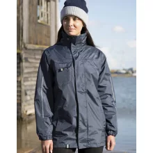 Uniszex Kabát Kapucnis Hosszú ujjú Result Printable 3-in-1 Transit Jacket -L, Sötétkék (navy)