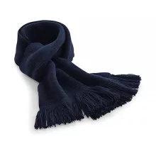 Uniszex sál Beechfield Classic Knitted Scarf Egy méret, Sötétkék (navy)