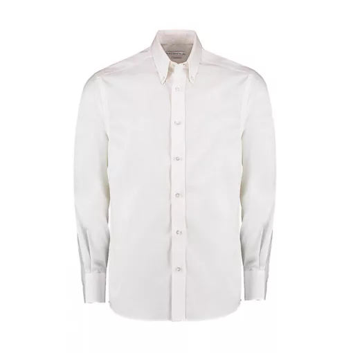 Férfi hosszú ujjú Ing Kustom Kit Tailored Fit Premium Oxford Shirt 2XL, Fehér