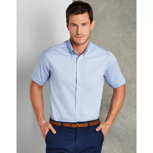 Férfi rövid ujjú Ing Kustom Kit Tailored Fit Premium Oxford Shirt SSL L, Fehér