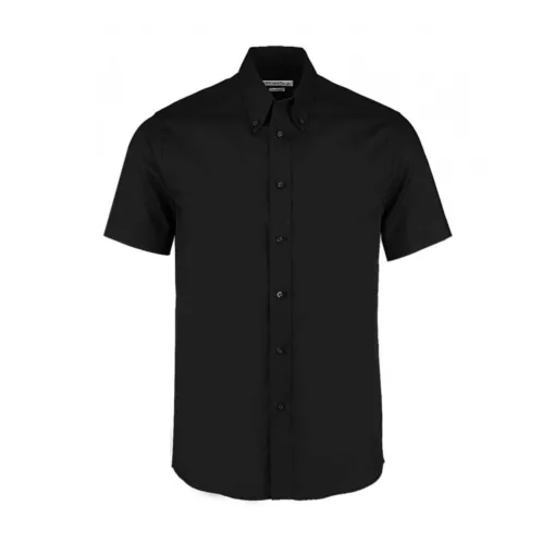 Férfi rövid ujjú Ing Kustom Kit Tailored Fit Premium Oxford Shirt SSL XL, Fekete