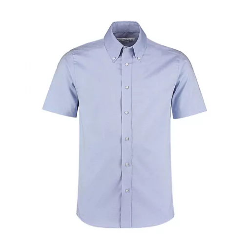 Férfi rövid ujjú Ing Kustom Kit Tailored Fit Premium Oxford Shirt SSL 2XL, Világos kék