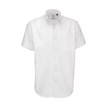 Férfi rövid ujjú Ing B and C Oxford SSL/men Shirt S, Fehér