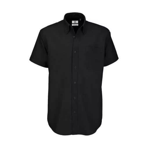Férfi rövid ujjú Ing B and C Oxford SSL/men Shirt 6XL, Fekete