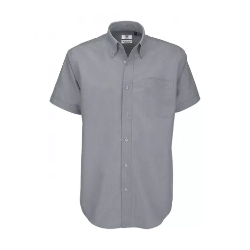 Férfi rövid ujjú Ing B and C Oxford SSL/men Shirt S, Silver Moon