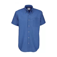 Férfi rövid ujjú Ing B and C Oxford SSL/men Shirt S, kék Chip