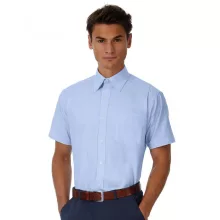 Férfi rövid ujjú Ing B and C Oxford SSL/men Shirt S, kék Chip