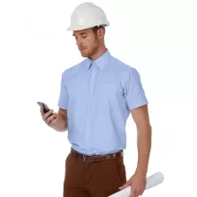 Férfi rövid ujjú Ing B and C Oxford SSL/men Shirt 4XL, Oxford kék
