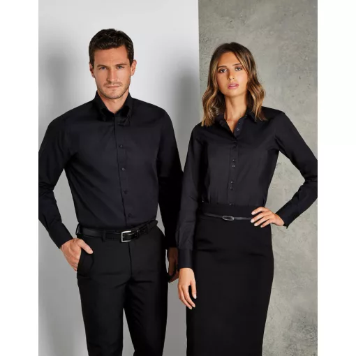 Férfi hosszú ujjú Ing Kustom Kit Tailored Fit City Shirt 2XL, Fehér