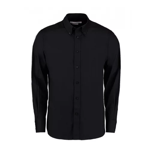 Férfi hosszú ujjú Ing Kustom Kit Tailored Fit City Shirt 2XL, Fekete