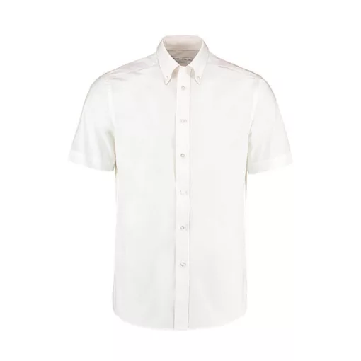 Férfi rövid ujjú Ing Kustom Kit Tailored Fit City Shirt SSL L (42cm), Fehér