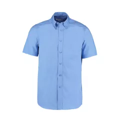 Férfi rövid ujjú Ing Kustom Kit Tailored Fit City Shirt SSL S (37cm), Világos kék