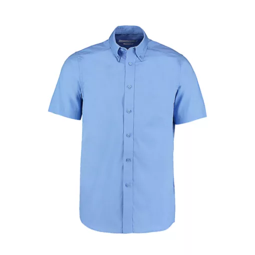 Férfi rövid ujjú Ing Kustom Kit Tailored Fit City Shirt SSL S (37cm), Világos kék