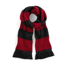 Uniszex sál Beechfield Stadium Scarf Egy méret, Fekete/Piros