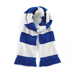 Uniszex sál Beechfield Stadium Scarf Egy méret, Világos királykék/Fehér