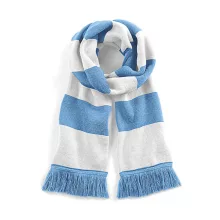Uniszex sál Beechfield Stadium Scarf Egy méret, Ég kék/Fehér