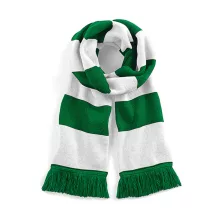 Uniszex sál Beechfield Stadium Scarf Egy méret, Kelly zöld/Fehér