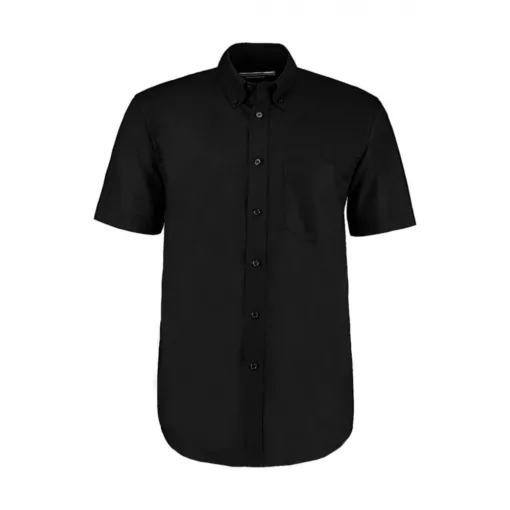 Férfi rövid ujjú Ing Kustom Kit Classic Fit Workwear Oxford Shirt SSL 2XL, Fekete