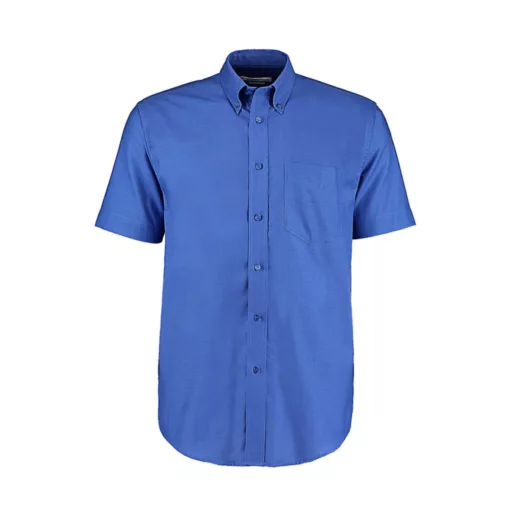Férfi rövid ujjú Ing Kustom Kit Classic Fit Workwear Oxford Shirt SSL L, Italian kék