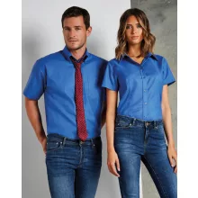 Férfi rövid ujjú Ing Kustom Kit Classic Fit Workwear Oxford Shirt SSL XS, Világos kék