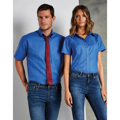 Férfi rövid ujjú Ing Kustom Kit Classic Fit Workwear Oxford Shirt SSL XS, Világos kék