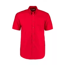 Férfi rövid ujjú Ing Kustom Kit Classic Fit Workwear Oxford Shirt SSL S, Piros