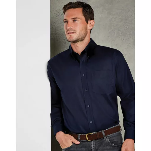 Férfi hosszú ujjú Ing Kustom Kit Classic Fit Workwear Oxford Shirt XS, Világos kék
