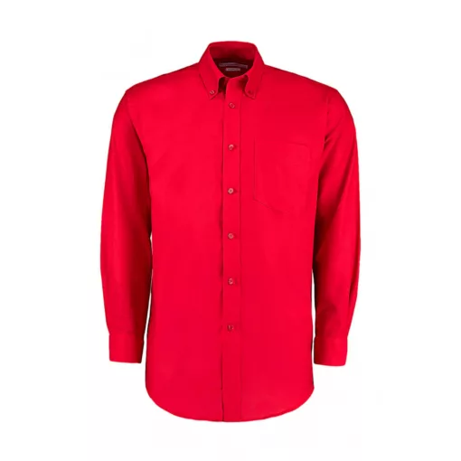 Férfi hosszú ujjú Ing Kustom Kit Classic Fit Workwear Oxford Shirt 2XL, Piros
