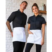 Férfi rövid ujjú ing Kustom Kit Tailored Fit Mandarin Collar Shirt SSL XL, Fekete