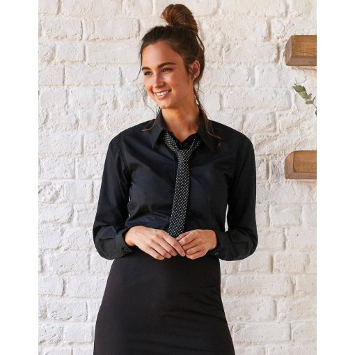 Női hosszú ujjú blúz Kustom Kit Women's Tailored Fit Shirt XS, Fekete