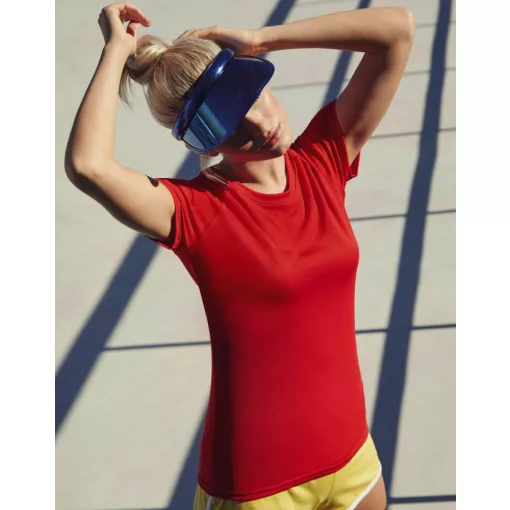 Női Sport és Fitnessz  Rövid ujjú Fruit of the Loom Performance T Lady-Fit   Fehér   urespolo.h