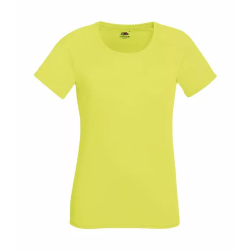 Női Sport és Fitnessz  Rövid ujjú Fruit of the Loom Performance T Lady-Fit   Fehér   urespolo.h