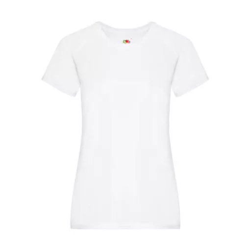 Női Sport és Fitnessz  Rövid ujjú Fruit of the Loom Performance T Lady-Fit   Fehér   urespolo.h