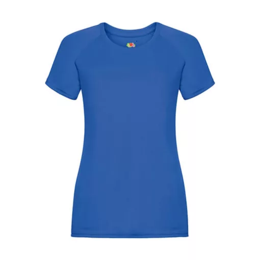 Női Sport és Fitnessz  Rövid ujjú Fruit of the Loom Performance T Lady-Fit   Királykék   urespo
