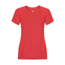 Női Sport és Fitnessz  Rövid ujjú Fruit of the Loom Performance T Lady-Fit   Piros   urespolo.h
