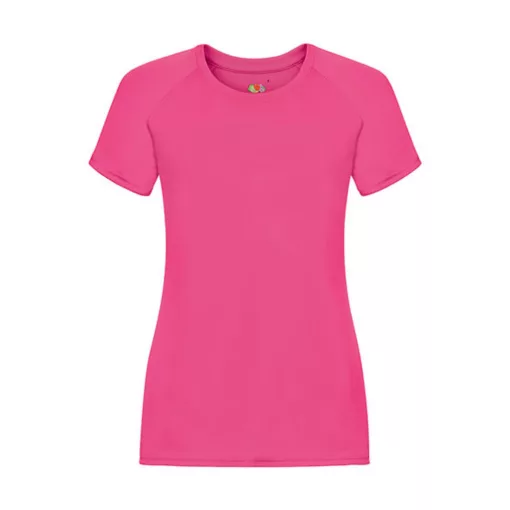 Női Sport és Fitnessz  Rövid ujjú Fruit of the Loom Performance T Lady-Fit   Fuchsia   urespolo