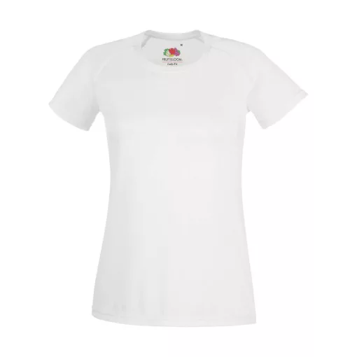 Női Sport és Fitnessz  Rövid ujjú Fruit of the Loom Performance T Lady-Fit   Lime zöld   urespo
